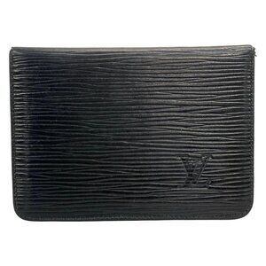 LOUIS VUITTON Porto 2 Cartesian Vertical M63202 Noir Epi - Pass Holder Leather